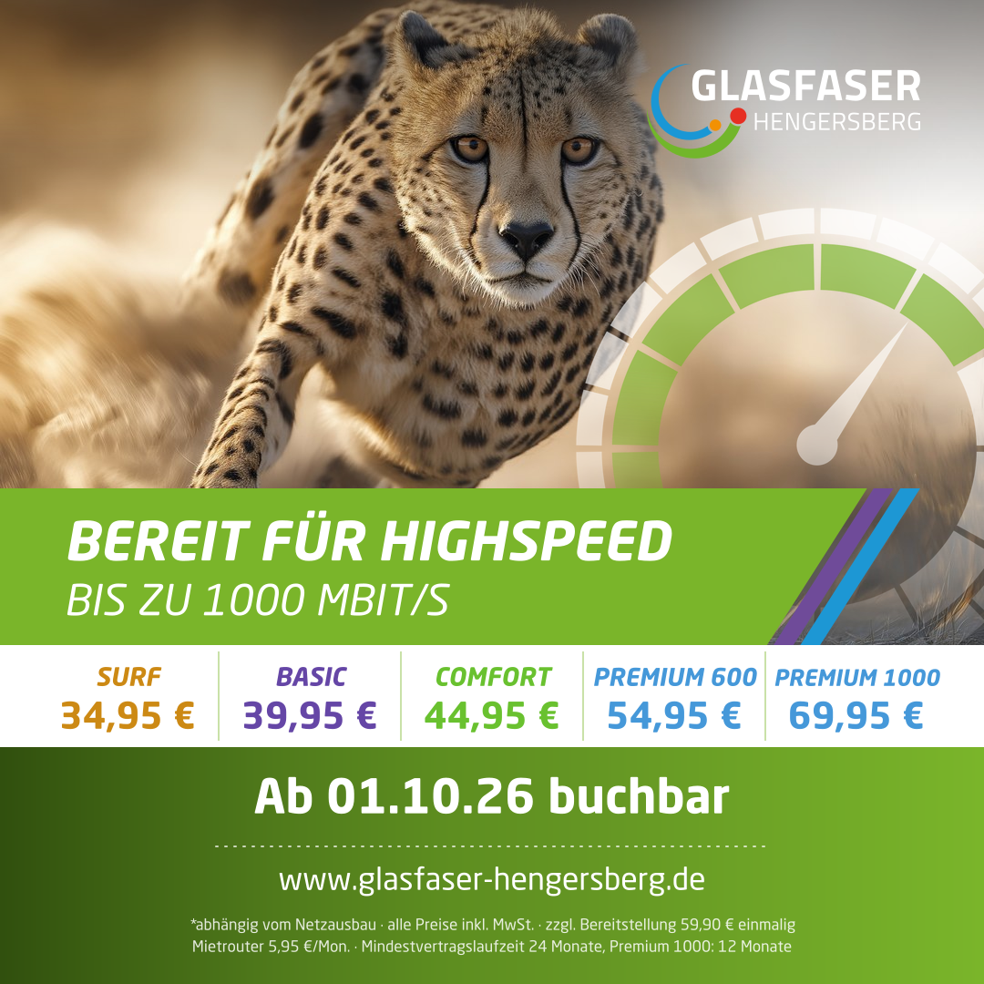 Neue Tarife ab 1. Oktober 2026